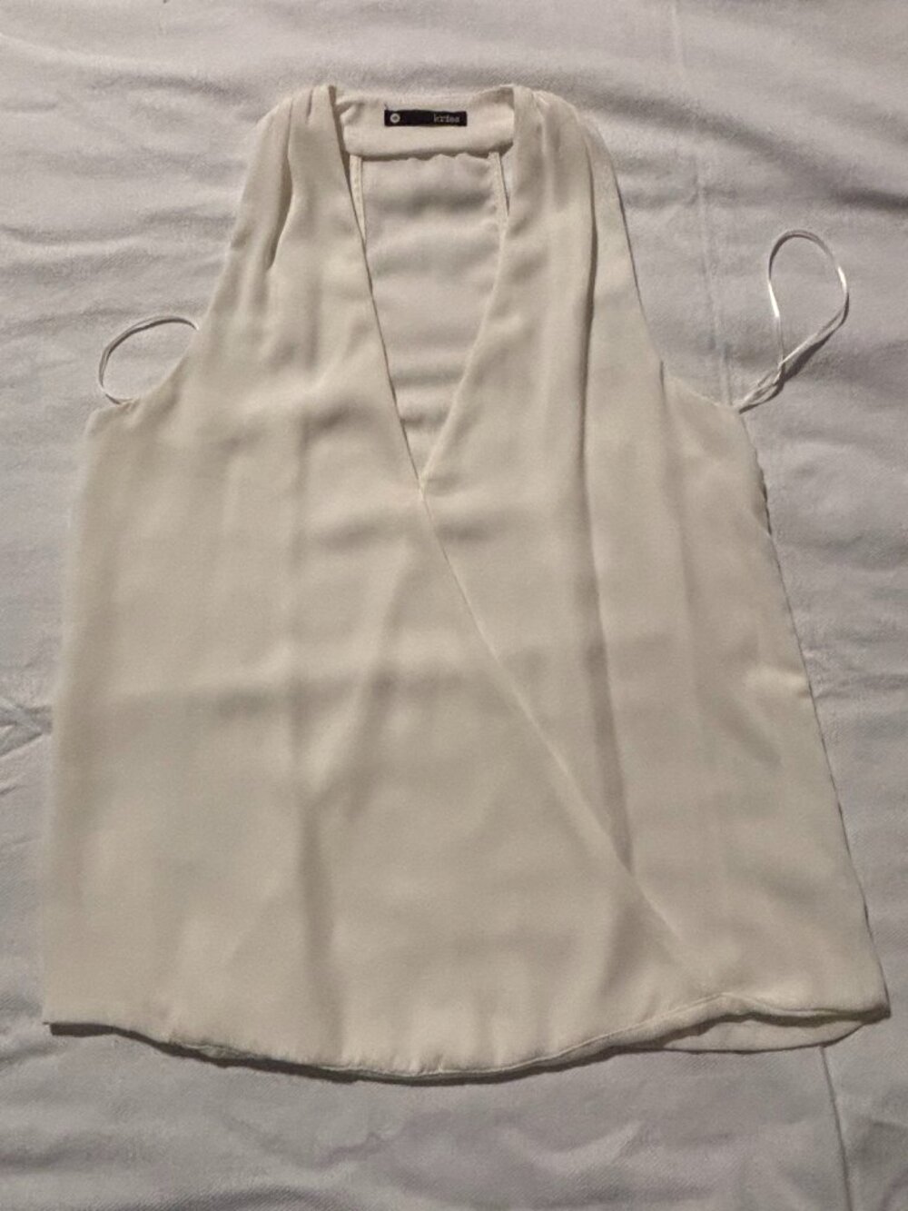 Krisa Sleeveless Faux Wrap Tank